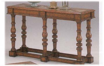 DISTRESSED FINISH WOOD AND SOFA TABLE