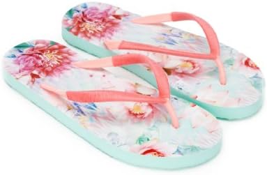 Accessorize Womens Lotus Flower Printed Flip Flops