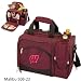 University of Wisconsin Badgers Picnic Basket Set For 2 Wine Tote Embroidered