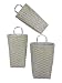 PACK OF 6 DISTRESSED GREEN WASHED HANGING WALL BASKETS