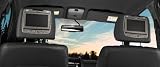 DVD Head Rest Leather Charcoal Black/Camel for Ford Escape