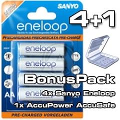 Sanyo eneloop Akku Mignon HR-3UTG 4er BonusPack mit AccuSafe