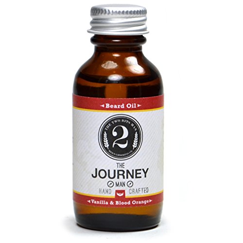 The 2 Bits Man Premium Beard Oil for Men - Best Natural Leave in Conditioner & Softener for Your Beard & Skin - Relieves Beard Itch - Handmade in USA - Scented w/ Essential Oil Blood Orange & Vanilla