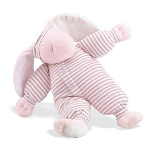 North American Bear Company Sleepyhead Bunny Pink, Pink Stripe, Medium by North American Bear