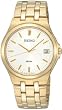 Gold Tone Stainless Steel Dress Silver Tone Dial
