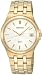 Gold Tone Stainless Steel Dress Silver Tone Dial
