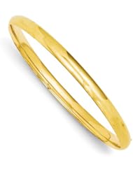 14k 3/16 Oversize High Polished Hinged Bangle Bracelet, Best Quality Free Gift Box Satisfaction Guaranteed