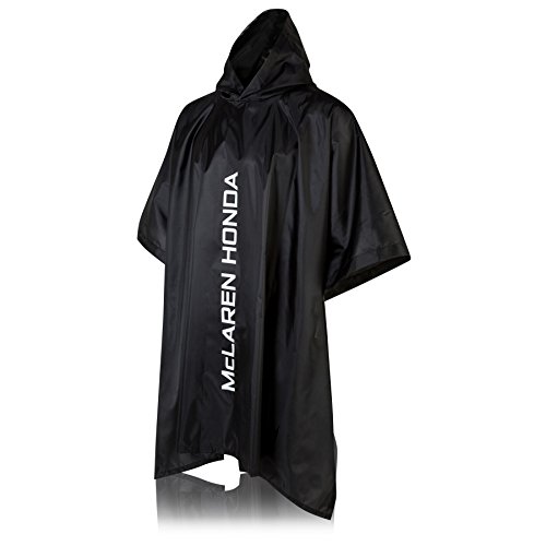 McLaren Honda Team Unisex Womens Mens Poncho Black Waterproof Hooded Jacket Formula 1