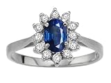 1.34 cts Genuine Sapphire Ring - 14kt White or Yellow Gold FREE GIFT BAG!