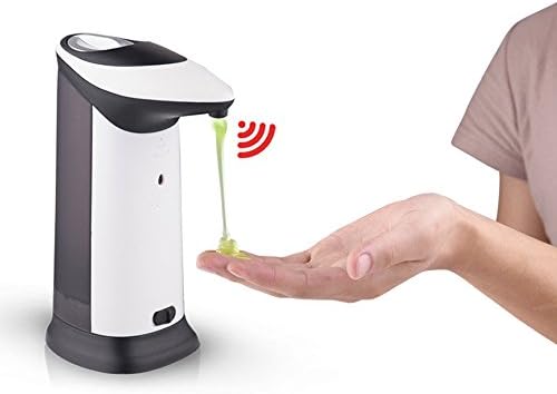 iCatsup 420ml Automatic Touchless Liquid Soap Dispenser with IR Sensor in ABS Material- Remain Visible Window - Waterproof Base for Kitchen Bathroom Sanitizer Shampoo Lotion - Battery-Operated