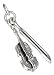 Sterling Silver Three Dimensional Bow and Violin Charm.