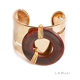 Adjustable Copper and Horn Donut Cuff Bracelet