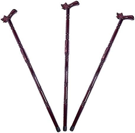 GJAAG Leading plum, Orchid, bamboo and chrysanthemum wooden cane chicken wing wooden red flower wood wooden cane walking stick , a