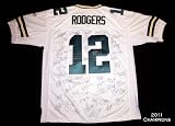 2011 Super Bowl Champsions Green Bay Packers Team Signed Rodgers Jersey - Autographed NFL Jerseys