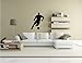 Soccer Wall Decal Sticker - 12 in. Soccer Player Silhouette Decoration Mural Art (Black Vinyl)