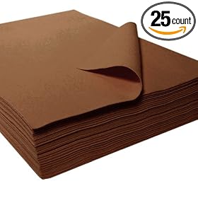 100% BROWN ACRYLIC FELT - 1154 25 PIECES PER PACK