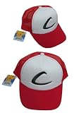 Pokemon trainer hat Ash Ketchum Original series costume Cap Adult size