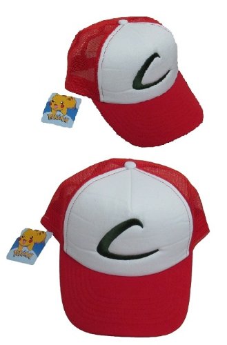 Pokemon trainer Mesh hat Ash Ketchum Original series costume Cap Adult size