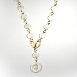 Handmade Shell Necklace - Grace White
