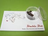 20 pack of dark brown Micro link crimp beads with storage dish for hair feather extensions