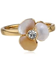 kate spade new york "Disco Pansy" Mini Cream and Clear Ring, Size 8