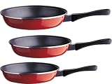 Review Magefesa 01SALOTUSDR / Magefesa Tuscany Red (Gold) Enamel On Steel Frypan Set 7 Inch, 9 Inch & 11 Inch Fry Pan Set (3 Piece)