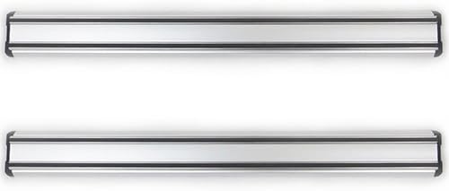 Pandy Designs Magnetic Knife Holder ~ Combo Pack of 2 ~ 16 inch Aluminum ~ with FREE Bartender Bottle Opener ~ Excellent Home Garage Tool Organizer ~ and Magnetic Key Holder ~ Get Organized Now!