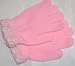 One Size Pink Magic Gloves Trimmed By Hand Crochet Chenille Cuff for Toddlers Ages 2-6 Years