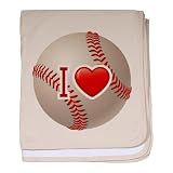 Baby Blanket Petal Pink I Love Baseball