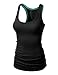 J.TOMSON Womens Basic Ribbed Racer Back Tank Top