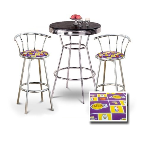 Chrome Bar Table & 2 Chrome 29