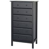 Annabelle 6 Drawer Tall Dresser Ebony