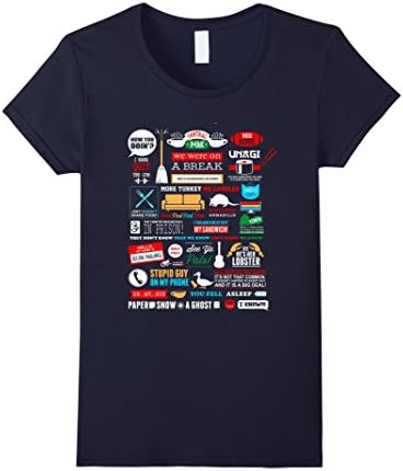 Women's Friends quotes shirt Large Navy