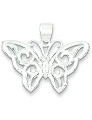 Sterling Silver Butterfly Pendant Charm Insect Jewelry