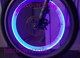 Bicycle Safety LED Wheel Lights Blue Neon x 2 Pack