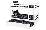 Million Dollar Baby Kids' Bailey Bunk Bed Trundle, White