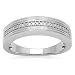 Sterling Silver Diamond Milgrain Men