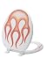 White with Flames Round Toilet Seat