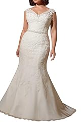 V-neck Spaghetti Strap Lace Vintage Natural   Waistline Satin Flared-Skirt Wedding Dress 