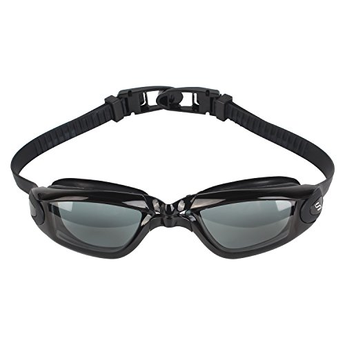 Smartdoo Swim Goggles With Anti Fog UV Protection No Leaking Shatterproof for Adult Men Women Youth Kids Children + Free Silicone Ear Plugs,Nose Clip and Interchangeable Nose Bridge