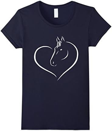 Women's Horse love shirt  Medium Navy