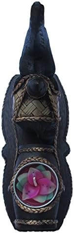 Gift and decor Southeast Asia style elephant and nickle Sheet carved elephant wooden Candle Stand