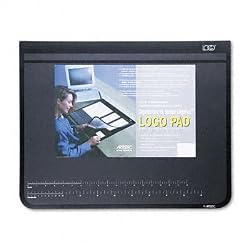 Artistic Products 41100 Logo Padt Recycled Desktop Organizer w/Clear Overlay, 19 x 24, Black