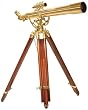 Barska Anchormaster 28x60m Brass Refractor Telescope Telescope w/ Mahogany Floor Tripod