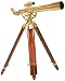 Barska Anchormaster 28x60m Brass Refractor Telescope Telescope w/ Mahogany Floor Tripod