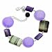 Sterling Silver Amethyst/Lavender Jade/Sardonyx/Tiger's Eye Bracelet