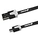 Micro USB Flat Cable 3FT, Fosmon Vivid Sync Charge Data Cable for Galaxy S7/S7 Edge, S6, Moto G5/G5 Plus, Nokia 3/5/6, HTC, LG, Android Smartphone and More - Black