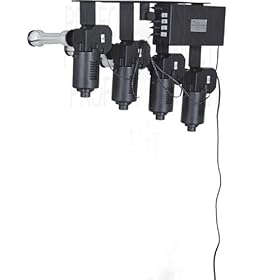 Four Roller Motorized Photographic Backdrop Support System w/ Four Poles
