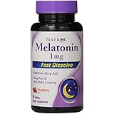 Natrol Melatonin 1mg Fast Dissolve Tablets, Strawberry, 90-Count