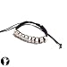 SG Paris Adjustable Bracelet For Men Black Cord and White Bone Noir Et Blanc Bracelet Bracelet Adjus